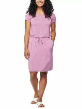 32 Degrees Cool Women's Soft Lux Dress, Size L, Color Heather Rose Cocoa
